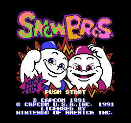 Snow Brothers title screen for NES